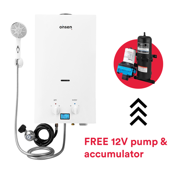 Onsen 10L Propane Portable Tankless Water Heater 75K BTU