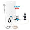 Onsen 10L Outdoor Propane Portable Tankless Water Heater 75K BTU with Accumulator & Hose Kit + FREE Pump