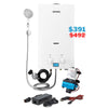 Onsen 10L Outdoor Propane Portable Tankless Water Heater 75K BTU & 120V Converter + FREE Pump