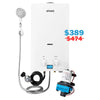 Onsen 10L Outdoor Propane Portable Tankless Water Heater 75K BTU + FREE Pump