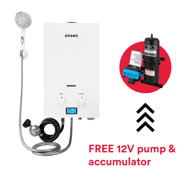 Onsen 7L Propane Portable Tankless Water Heater 50K BTU