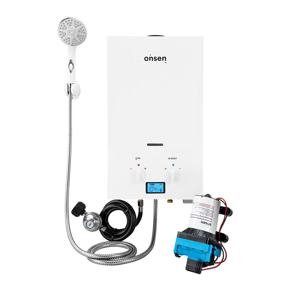 Onsen 7L Outdoor Propane Portable Tankless Water Heater with 3.0 Pump