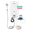 Onsen 7L Outdoor Propane Portable Tankless Water Heater 50K BTU & Hose Kit + FREE Pump