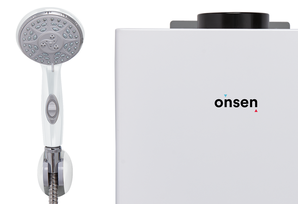 Onsen Propane Portable Tankless Water Heater with Handheld Shower Head