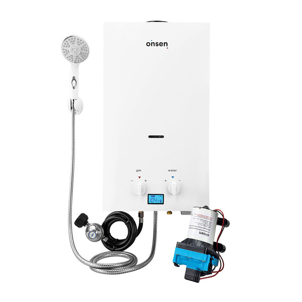 Onsen 10L Outdoor Propane Portable Tankless Water Heater with 3.0 Pump